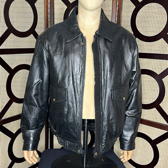 NWT: Men’s Napoline Leather Outfitters Genuine Leather jacket, size Large. NEW - Picture 5 of 14